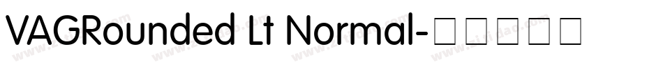 VAGRounded Lt Normal字体转换